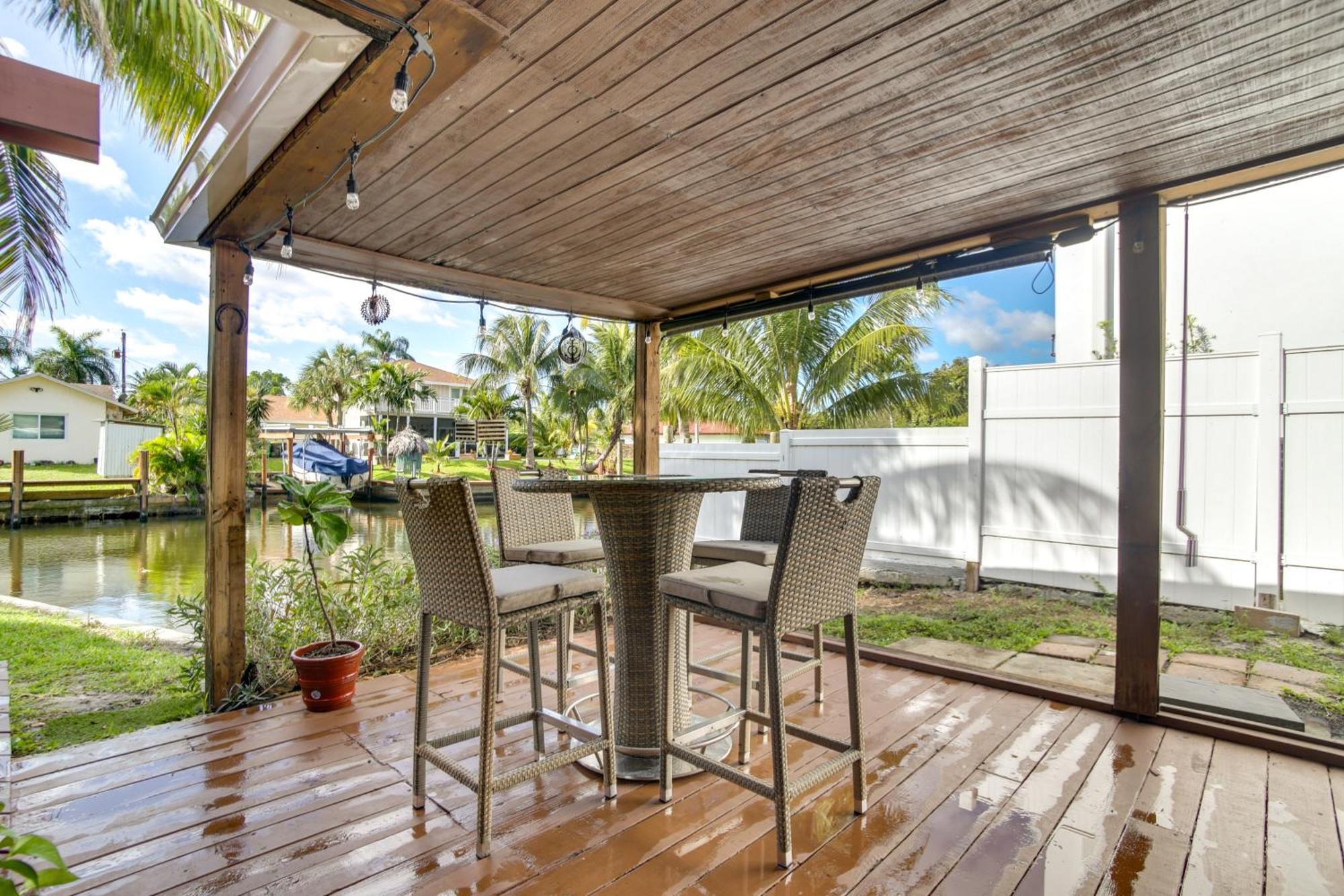 Canal Side Retreat With Dock, By Hollywood Boardwalk Fort Lauderdale Exterior foto